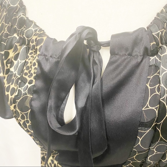 Marisa K Black & Gold Bubble Hem Silk Mini Dress - Picture 5 of 14